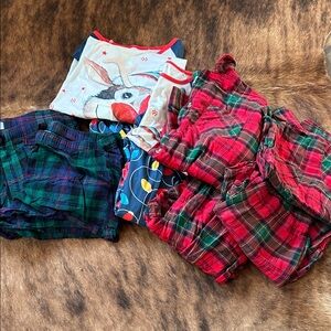 Old Navy Festive Plaid and Reindeer Pajama Set